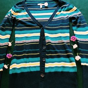 AEROPOSTALE SM CARDIGAN blue/green/white